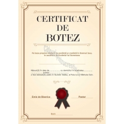 Certificat botez, Model3